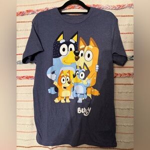 Adult Bluey Graphic T-Shirt - Blue NWOT